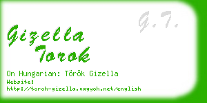 gizella torok business card