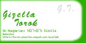 gizella torok business card